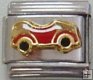 Red and Gold car - enamel NEW